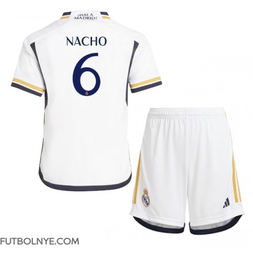 Camiseta Real Madrid Nacho #6 Primera Equipación para niños 2023-24 manga corta (+ pantalones cortos)